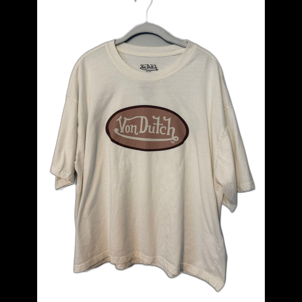 Von Dutch Cream Graphic T-Shirt
